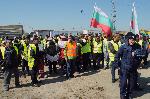 Бургас - протест на пътни строители