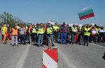 Бургас - протест на пътни строители