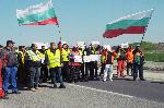 Бургас - протест на пътни строители