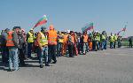 Бургас - протест на пътни строители