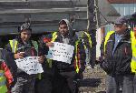 Бургас - протест на пътни строители