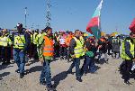 Бургас - протест на пътни строители