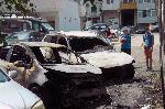 Бургас - Изгорели автомобили