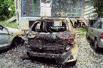 Бургас - Изгорели автомобили