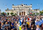 София - Парламент - Вот на недоверие - митинг в подкрепа на правителство