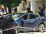 СОФИЯ - катастрофа - автомобил Тесла, ударил бар за крафт бира
