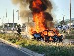 СОФИЯ - Околовръстен път - катастрофа в пасарелка
