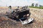 Варна - Джип изгоря по пътя между Варна и село Кичево