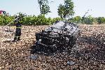 Варна - Джип изгоря по пътя между Варна и село Кичево