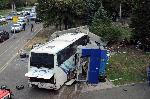 Бургас - Катастрофа с автобус със мигранти - загинали полицаи