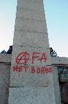 БУРГАС - Паметник Альоша - Графити против войната
