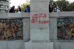 БУРГАС - Паметник Альоша - Графити против войната