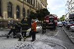 Автомобил с пловдивска регистрация горя в центъра на София