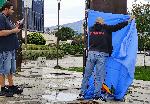 София - Празник на София - Знаме на града на пилоните пред НДК