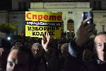 София - Протест пред Народното събрание срещу връщането на хартиените бюлетини в изборите