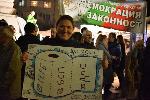 София - Протест пред Народното събрание срещу връщането на хартиените бюлетини в изборите