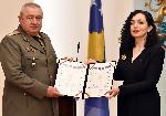 София - Посещение на президента на Република Косово - Награжданване на военни