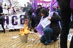 Протест на КНСБ и Подкрепа срещу затварянето ба въглищните централи