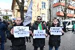 София - Протест в подкрепа на пребития в Охрид македонски българин Християн Пендиков <br />