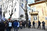 София - Протест в подкрепа на пребития в Охрид македонски българин Християн Пендиков <br />