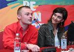 София – Пресконференция на Джералдин Чаплин и Джесика Удуърт