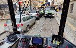 София - Неправилно паркиран автомобил - Блокиран трамвай