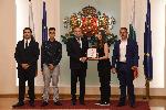 София - Президент - Удостояване с почетен знак олимпийски и световни шампиони -  Румяна Нейкова - Йордан Йовчев