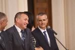 София - Президент - Удостояване с почетен знак олимпийски и световни шампиони -  Румяна Нейкова - Йордан Йовчев