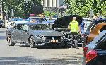 Две скъпи коли катастрофираха в центъра на София, няма пострадали