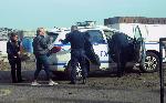 Бургас - Затънал лек автомобил "Ягуар" с украинска регистрация в пясъка на Северния плаж
