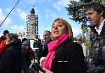 София - Блокиране на Орлов мост- Протест срещу премахването на паметника на Съветската армия