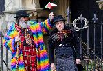 Клоуни празнуват в памет на Джосеф Грималди в Лондон