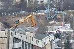 Кран падна върху строежа на метрото при комплекс Червено знаме в София
