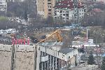 СОФИЯ - Инцидент - Паднал кран върху строежа на метрото при комлекс Червено знаме
