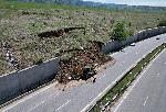 Перник – Срутване на подпорна стена на магистрала Струма