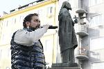 София - Протест пред паметника на Патриарх Евтимий