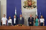 София – Връчване на националния флаг на олимпийските отбори по природни науки