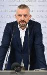 Общинският съветник Благовест Георгиев, който се опита да избяга от катастрофа и отказа тест за алкохол и наркотици, дава брифинг в СОС