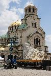 София - Декори за "Рилският пустинник" пред храм "Св.Ал.Невски"