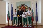 София - Румен Радев - награждаване - национален волейболен отбор за жени до 18 години