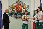 София - Румен Радев - награждаване - национален волейболен отбор за жени до 18 години