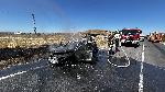 Лек автомобил "Крайслер" се запали в движение на околовръстния път на Хасково