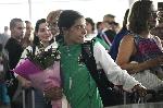 София - Пристигане на Пламена Миткова на летище София