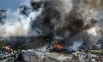 Голям пожар край Военна болница във Варна