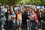 Привърженици на Ахмед Доган се отправиха на протестно шествие към хотел Берлин