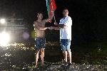 Козлодуй - Цанко Цанков финишира- световен рекорд-плуване в Дунав