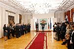 София- Президентът Румен Радев връчва националния флаг на 33-ата българска полярна експедиция<br />