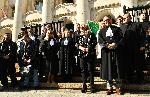 Протест на адвокати пред Съдебната палата в София