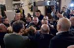 София - Протест пред Народния театър -  протест срещу спектакъла `Оръжията и човекът`, поставен от Джон Малкович