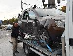 Зрелищна катастрофа на Орлов мост с обърнат автомобил